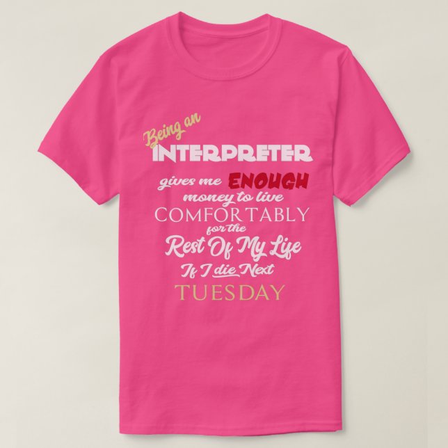 T-shirt Être un interprète (Design devant)
