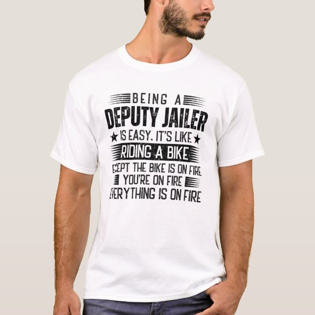 T-shirt Être Un Jailleur Adjoint Est Facile (Devant)