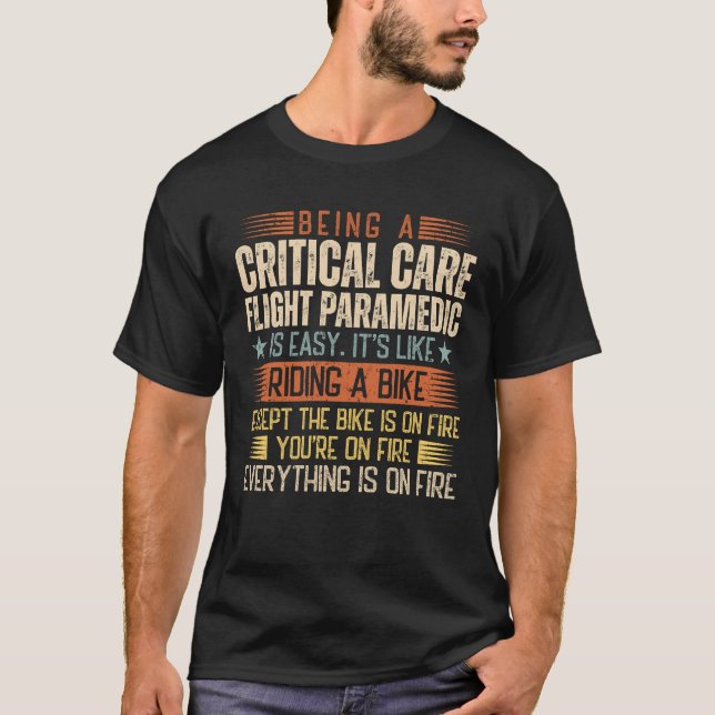 T-shirt Être Un Paramètre De Vol De Soins Critiques Est Fa (Devant)