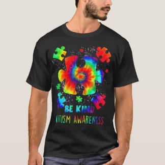T-shirt Être un peu de pièces de puzzle Tie Dye Sensibilis