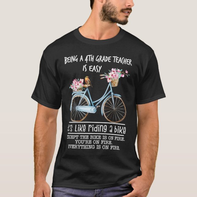 T-shirt Être un professeur de 4e année est facile, c'est c (Devant)