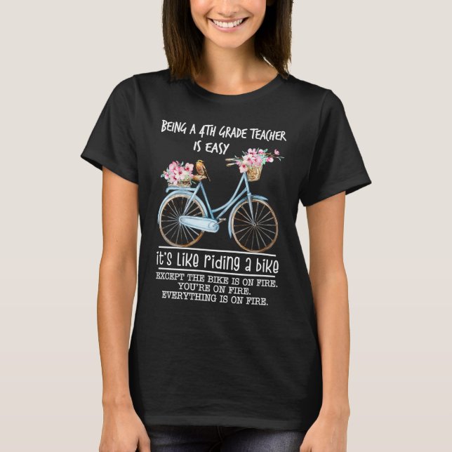 T-shirt Être un professeur de 4e année est facile, c'est c (Devant)