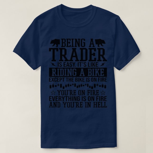 T-shirt Être Un Trader Isnx27t Easy Stock Forex Trading 1 (Design devant)
