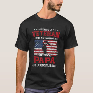 T-shirt Être Un Vétéran Est Un Honneur Etre Papa Est Price