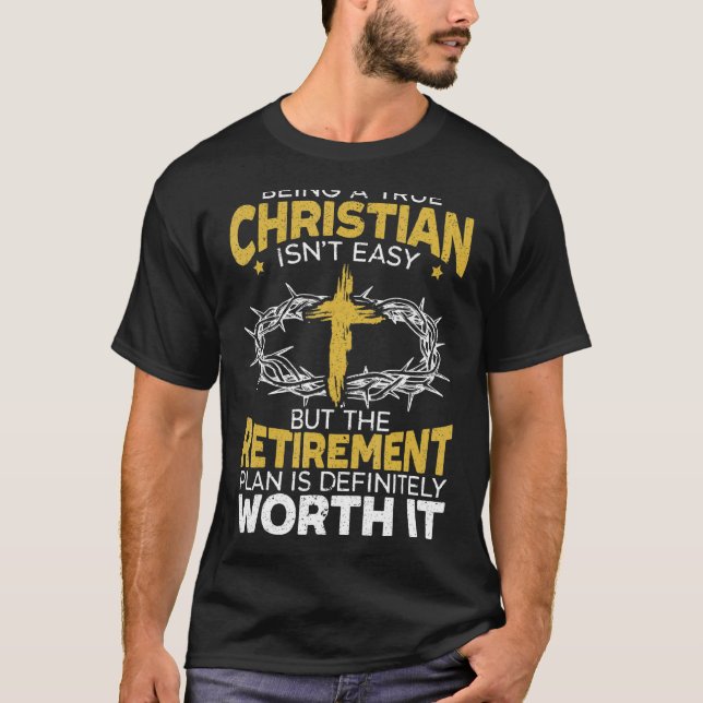 T-shirt Être un vrai chrétien n'est pas une religion facil (Devant)