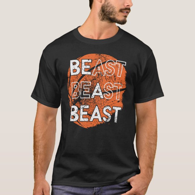 T-shirt Être une bête Basketball Sports Distresse Design T (Devant)