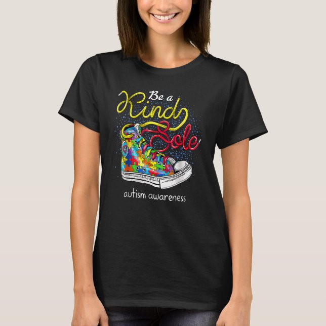 T-shirt Être une semelle gentille Puzzle de sensibilisatio (Devant)