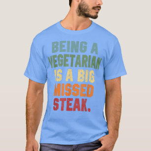 T-shirt Être Végétarien Viande Papa Plaisanter Griller Gr 