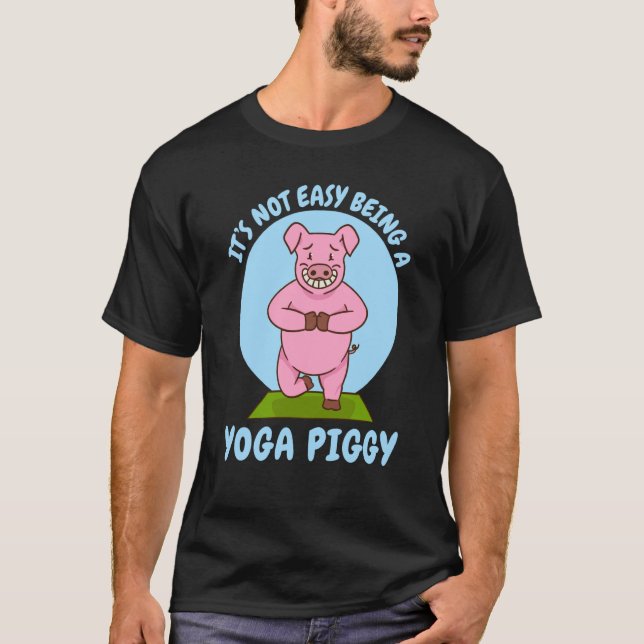 T-shirt être yoga cochon cochon (Devant)
