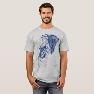 T-shirt Étreindre de licorne et de dragon