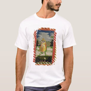 T-shirt Étreinte de Radha et de Krishna dans un landscap