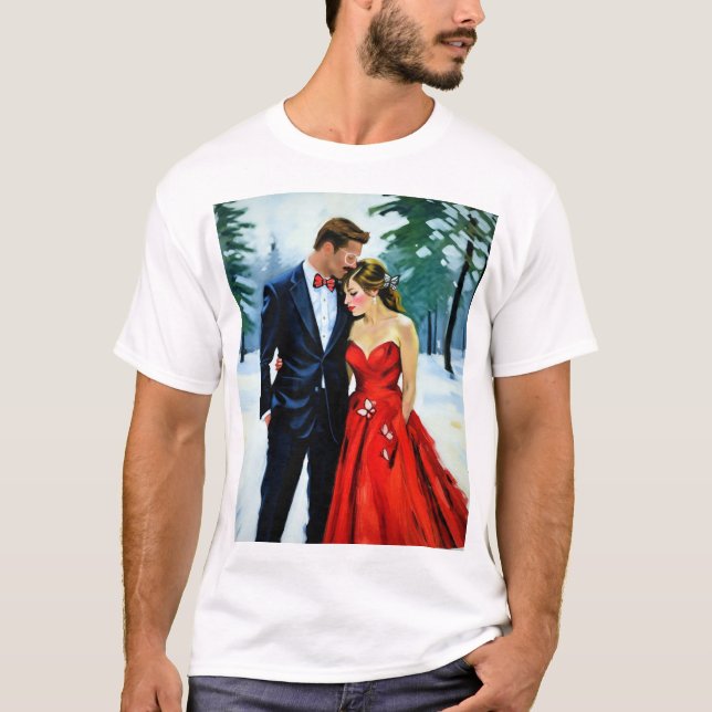 T-shirt Étreinte d'hiver  (Devant)