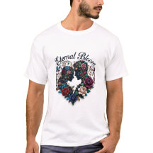 T-shirt Étreinte Éternelle Fleurie | Couple Intriq