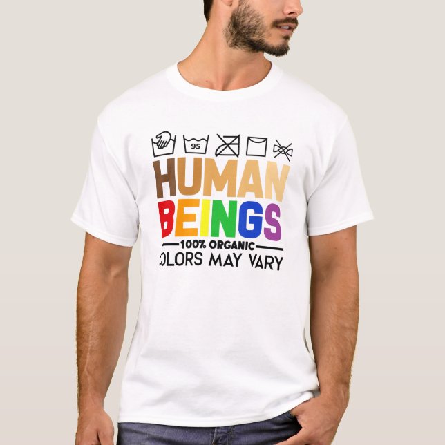 T-shirt Êtres humains 100% bio Les couleurs peuvent varier (Devant)