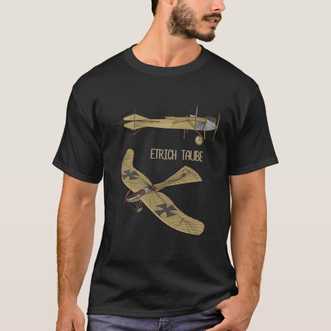 T-shirt Etrich Taube Ger Ww1 Plan De Surveillance Des Bomb (Devant)