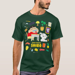 T-shirt Étude de Crayon Shin-chan happyshiro Shin-chan