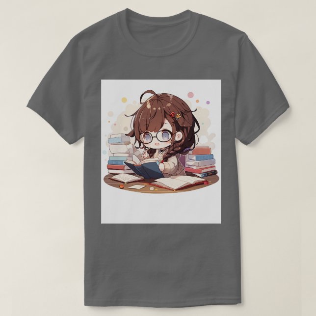 T-shirt étude de fille chibi (Design devant)