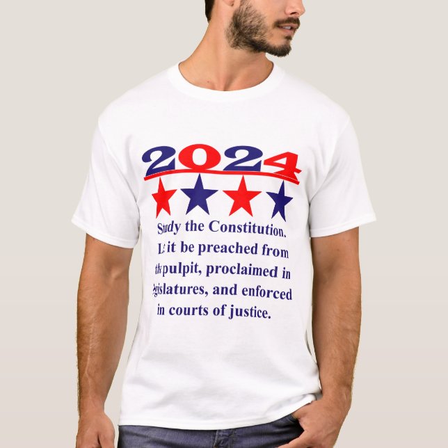 T-shirt Étude De La Constitution - Citation Politique (Devant)