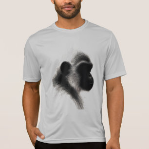 T-shirt Étude de primate au fusain d'Observateur Silencieu