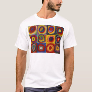 T-shirt Étude des couleurs des cercles Carré