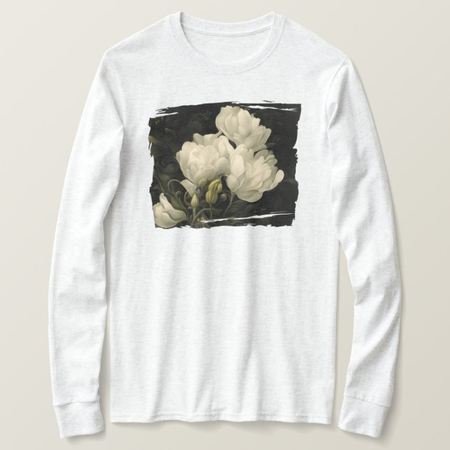 T-shirt Étude d'une fleur de pivoine (Design devant)