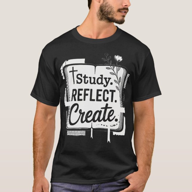 T-shirt Étude Réflexion Création Journalisation de la Bibl (Devant)
