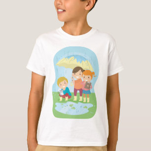 T-shirt Étude scientifique de la nature sous la pluie pour