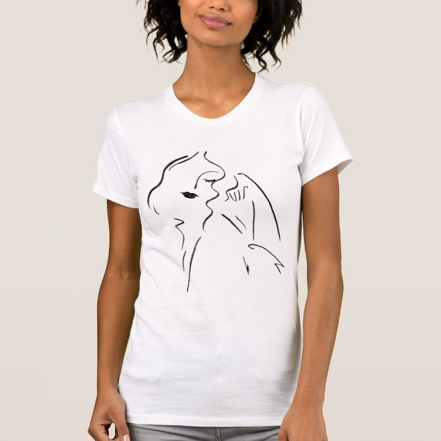 T-shirt Étude simple - Croquis d'une dame (Devant)