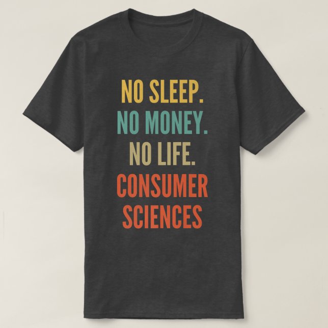 T-shirt Études En Sciences De La Consommation, Pas De Somm (Design devant)