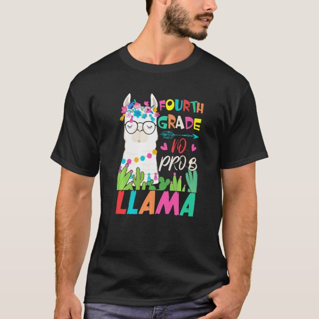 T-shirt Étudiant De 4E Année Retour À L'École Non Pro (Devant)