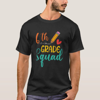 T-shirt Étudiant De 6E Année De L'Équipe Drôle