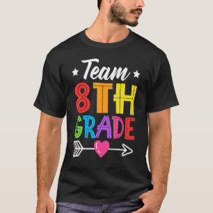 T-shirt Étudiant de 8e année de l'équipe de retour à l'éco