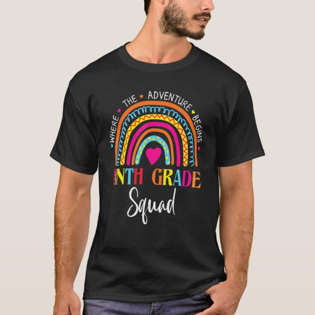 T-shirt Étudiant De L'Équipe De Neuvième Année De L'Équipe (Devant)
