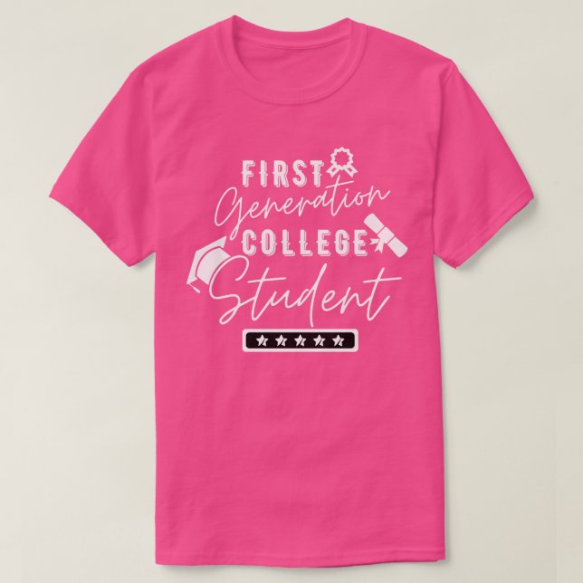 T-shirt Étudiant de première génération au collège 8 (Design devant)