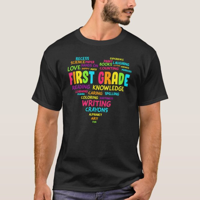 T-shirt Étudiant D'Équipe De Première Année Du Coeur Retou (Devant)