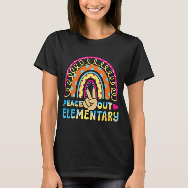 T-shirt Étudiant élémentaire Bye Écoles Sortir Dernier Cl  (Devant)