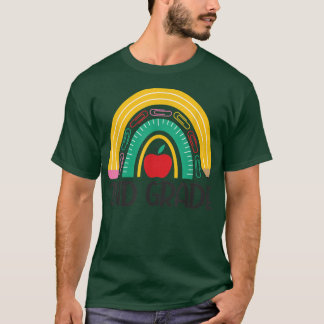 T-shirt Étudiant en arc-en-ciel de deuxième année Bonjour