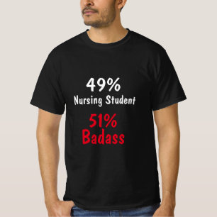 T-shirt Étudiant en soins infirmiers Badass