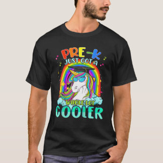 T-shirt Étudiant Glacière Pré-K Unicorn Arc-En-Ciel Retour