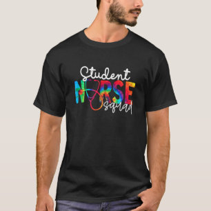 T-shirt Étudiant Infirmière Escadron Watercol Love Stethos