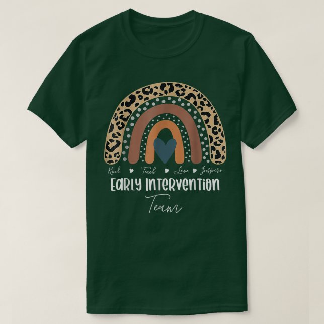 T-shirt Étudiant Leopard Rainbow, Intervention précoce (Design devant)