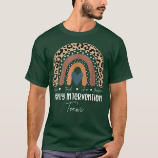 T-shirt Étudiant Leopard Rainbow, Intervention précoce