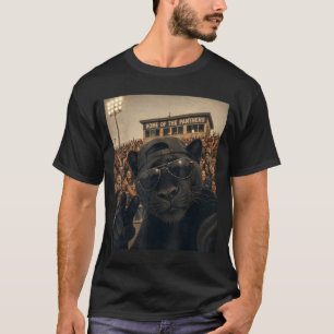T-shirt Étudiant panthère selfie drôle vintage jour de mat