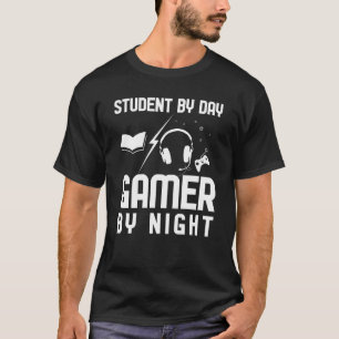 T-shirt Étudiant par joueur de jour par nuit