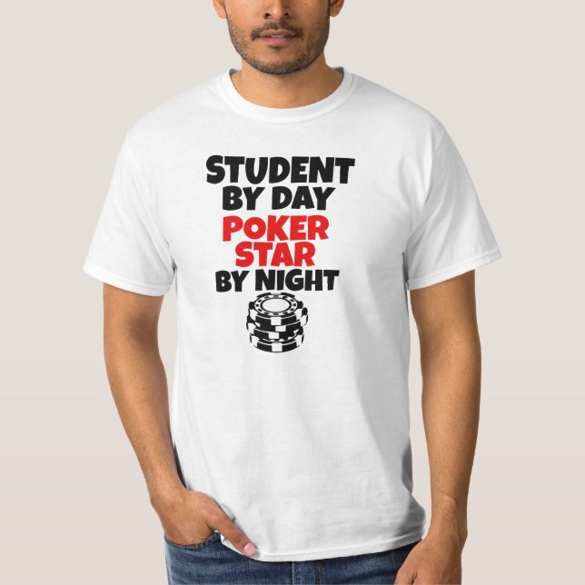 T-shirt Étudiant par jour, étoile de tisonnier par nuit (Devant)
