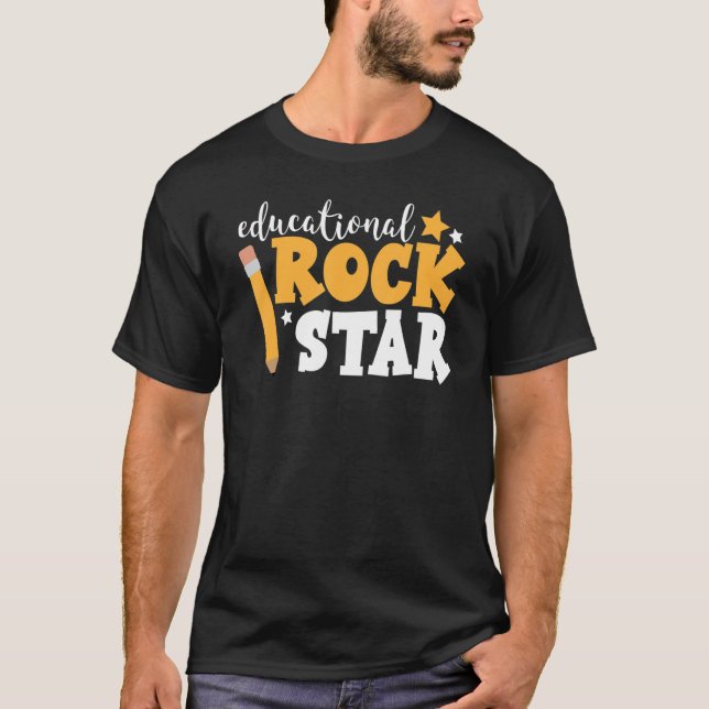 T-shirt Étudiant Rock Star Rockstar Sch (Devant)