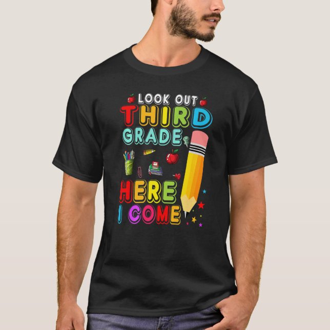 T-shirt Étudiante en crayon de 3e année (Devant)