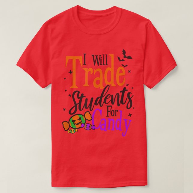 T-shirt Étudiants De Commerce Pour Candy Design Enseignant (Design devant)