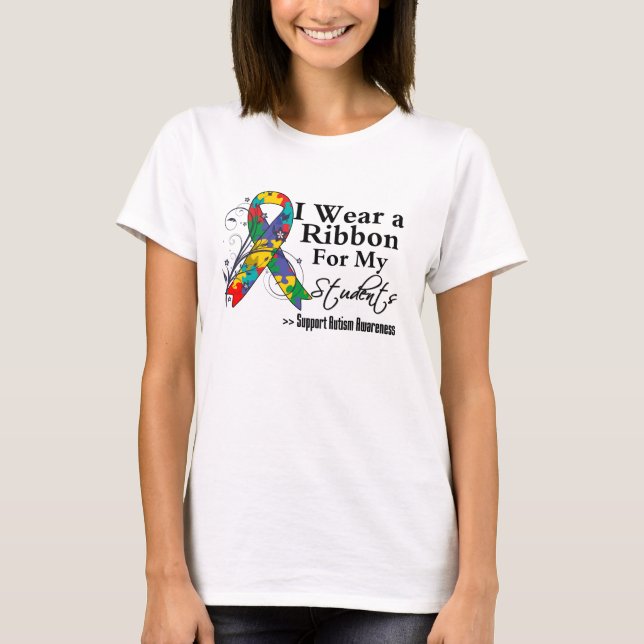 T-shirt Étudiants - ruban d'autisme (Devant)