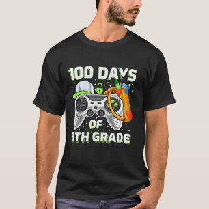 T-shirt Étudiants Vidéo Gamer Enseignants 100 Jours D'Écol